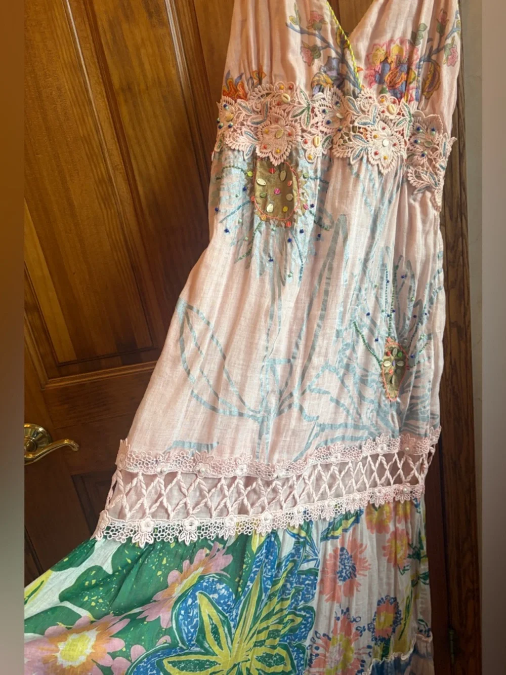 RAGA Boho Beaded Sequin Embellished Maxi Dress S Excellent - Picture 3 of 6